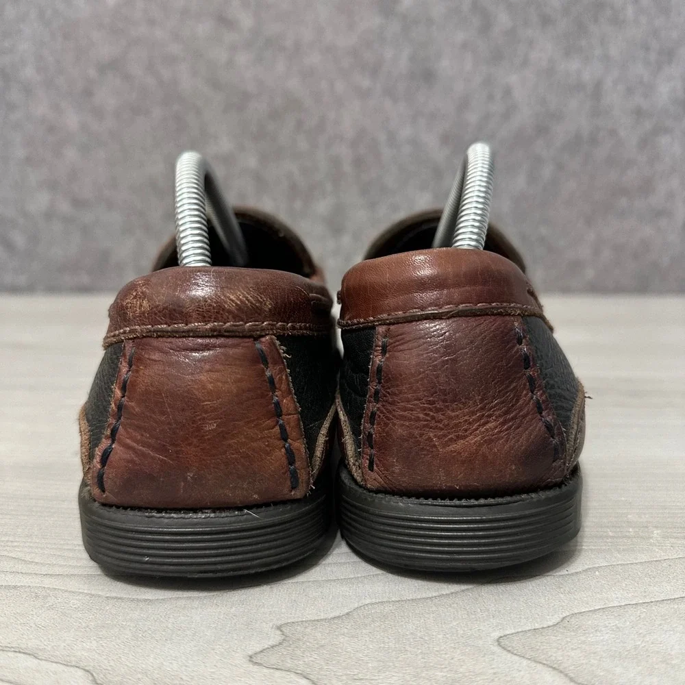 Johnston & Murphy Aragon II Kiltie Tassel‎ Loafers Mens 10 Black Brown Leather